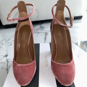 Aquazzura suede Mary Jane heel shoe